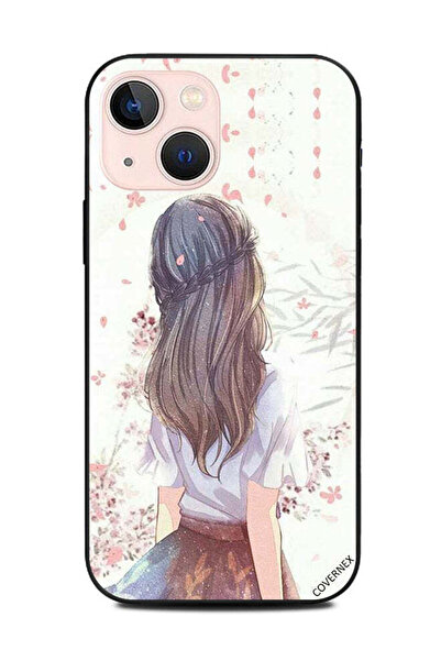 Covernex غطاء حماية لهاتف Apple iPhone 13 Mini فتاة لطيفة في تفكير عميق