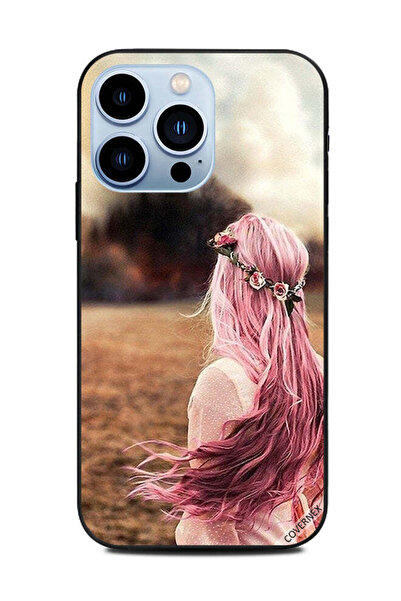 Covernex غطاء حماية لهاتف Apple iPhone 13 Pro - فتاة ذات شعر وردي