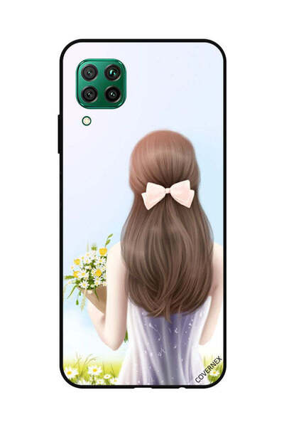 Covernex غطاء حماية لهاتف هواوي نوفا 7i / P40 لايت فتاة جميلة تحمل الزهور