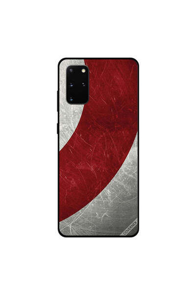 Covernex غطاء حماية سامسونج جالكسي S20 بلس بنمط خطوط دائرية باللون الأحمر الداكن