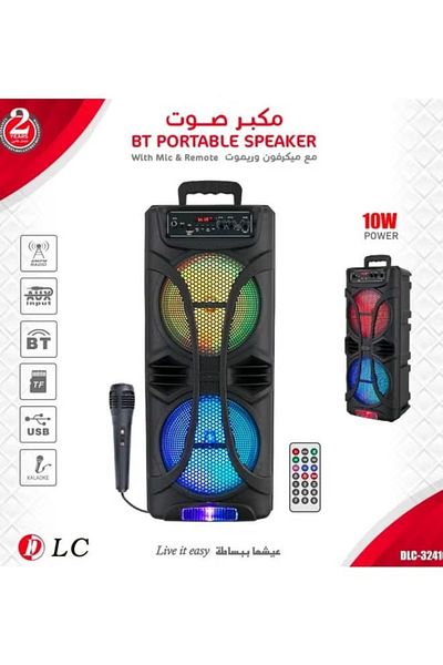 DLC Portable Speaker – Powerful Sound with Mic & Remote Control