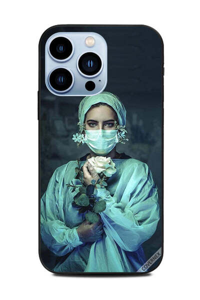 Covernex غطاء حماية لهاتف Apple iPhone 13 Pro ممرضة تحمل زهرة