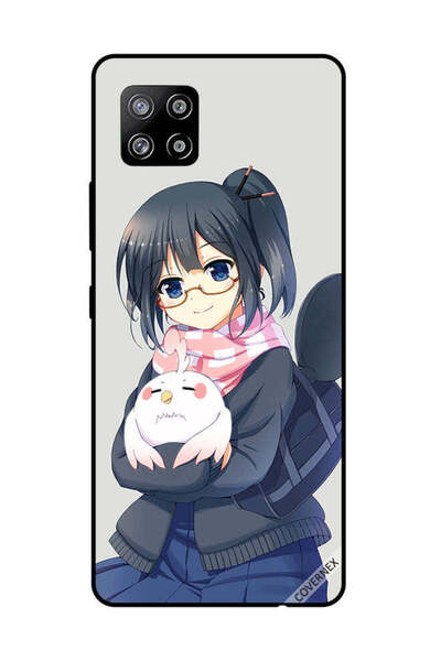 Covernex غطاء حماية لهاتف سامسونج جالاكسي A42 فتاة تحمل حيوانًا أليفًا