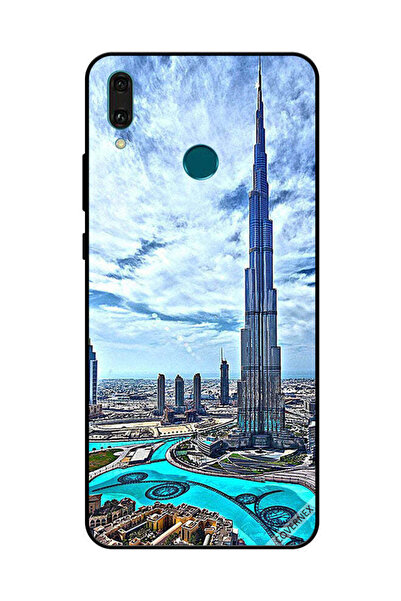 Covernex غطاء حماية لهاتف هواوي Y9 2019 - برج خليفة - غيوم مؤثرة