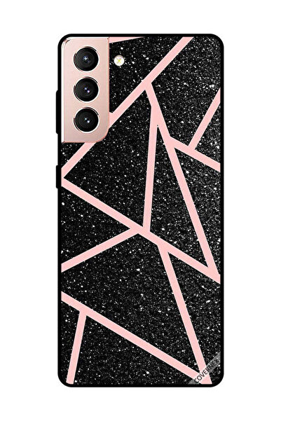 Covernex غطاء حماية لهاتف سامسونج جالاكسي S21 بلس، أسود لامع، بنقشة مسارات ور...