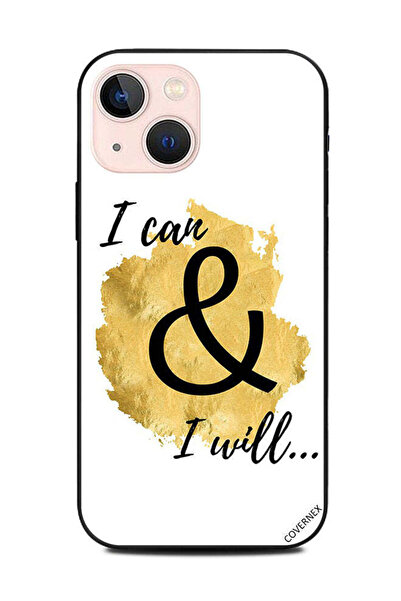 Covernex غطاء حماية لهاتف Apple iPhone 13 Mini - أستطيع وسأفعل - خلفية ذهبية