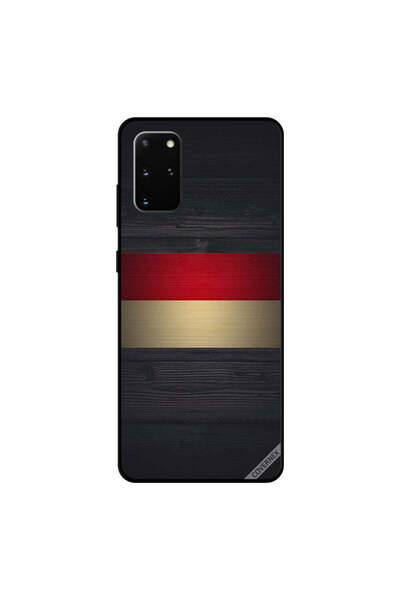 Covernex غطاء حماية سامسونج جالكسي S20 بلس بنمط خشبي أحمر وأبيض في المنتصف