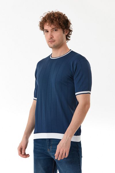 Fulla Moda Tricou cu dungi Crew Neck Knitwear