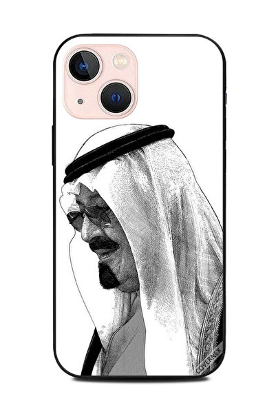 Covernex غطاء حماية لهاتف أبل آيفون 13 ميني صورة فنية للملك عبدالله بالأبيض و...