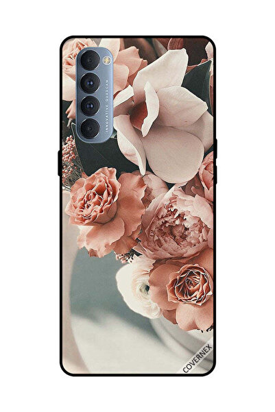 Covernex غطاء حماية لهاتف Oppo Reno 4 Pro باقة من زهور الخوخ