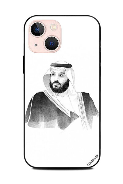 Covernex غطاء حماية لهاتف آبل آيفون 13 ميني محمد بن سلمان بالأبيض والأسود الك...