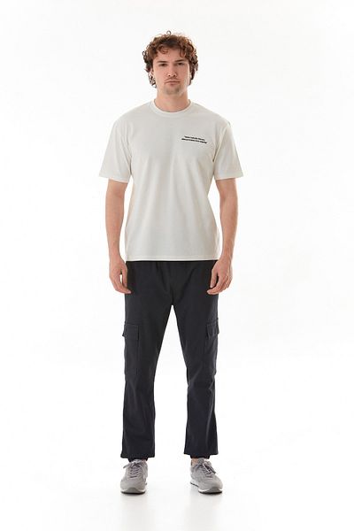 Fulla Moda Text Embossed Printed Crew Neck T-Shirt