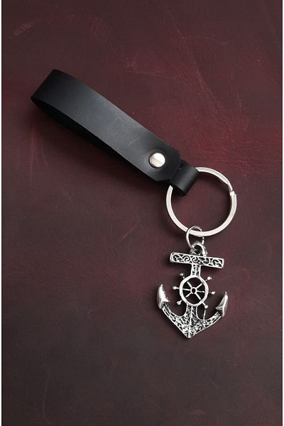 BSN Store Anchor Figure Genuine Leather Keychain Gift Keychain