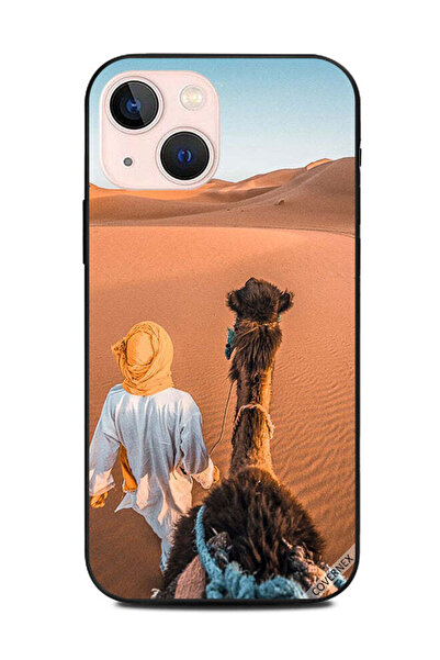 Covernex غطاء حماية لهاتف أبل آيفون 13 ميني مان مع جمل في الصحراء