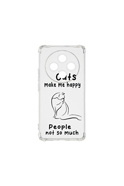 bestcase ® Αντικραδασμική θήκη για Oppo Reno12 F/FS, Γάτες και Άνθρωποι, 1913...