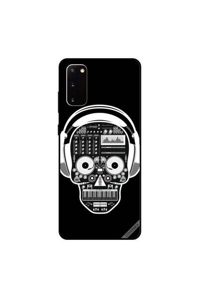 Covernex غطاء حماية سامسونج جالكسي S20 بطبعة جمجمة موسيقية بالأبيض والأسود