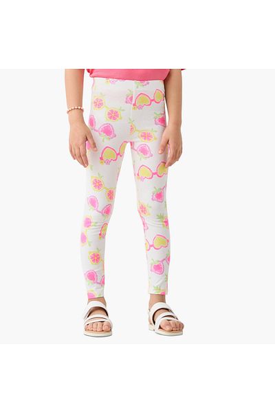 Juniors All-Over Print Leggings with Elasticated Waistband