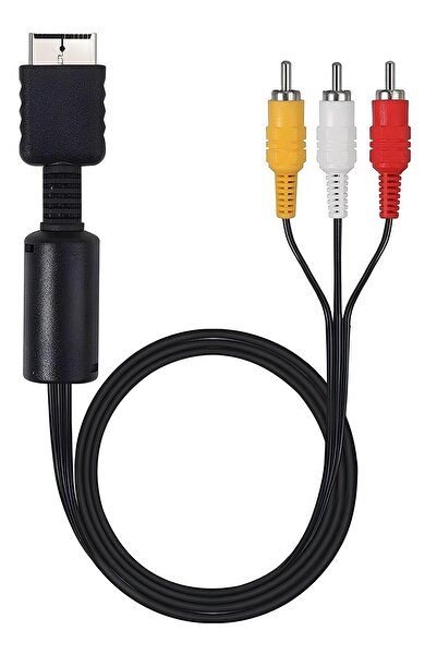 SpeedUF PS2 PS3 AV Kablosu 🎮 1.8m 3 RCA Video Ses Aktarma Kablosu Tak-Çalıştır