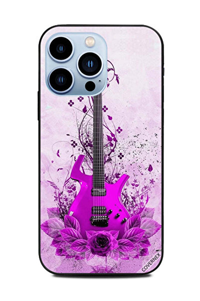 Covernex غطاء حماية لجهاز Apple iPhone 13 Pro باللون الوردي بتصميم جيتار جميل