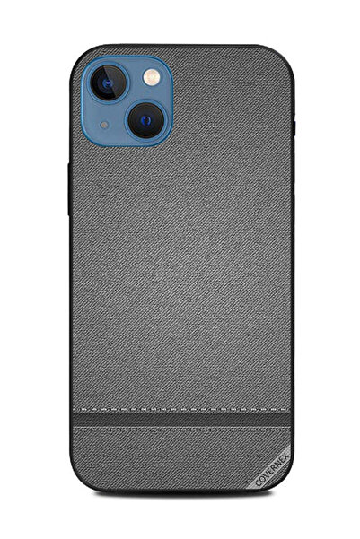 Covernex غطاء حماية لهاتف أبل آيفون 13 بنقشة جلد رمادي