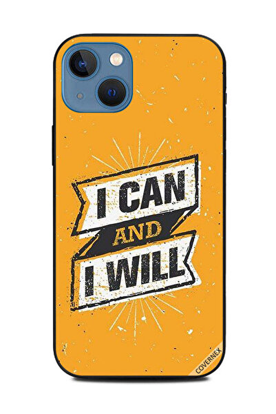 Covernex غطاء حماية لجهاز ابل ايفون 13 - أستطيع وسأفعل - أصفر - خلفية