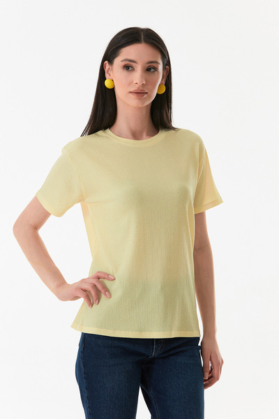 Fulla Moda Basic Wrapped Fabric T-Shirt