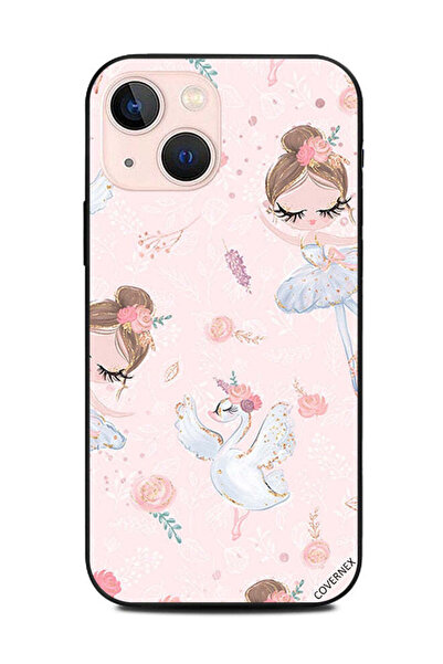 Covernex غطاء حماية لهاتف أبل آيفون 13 ميني دوللي فتاة وزهور