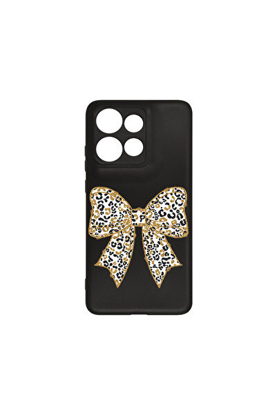 bestcase ® Husa Slim Silicon pentru Motorola Edge 50 Neo, Leopard Bow, 190826...