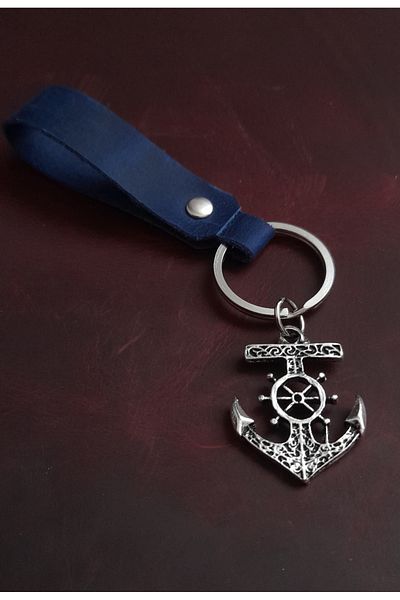 BSN Store Anchor Figure Genuine Leather Keychain Gift Keychain