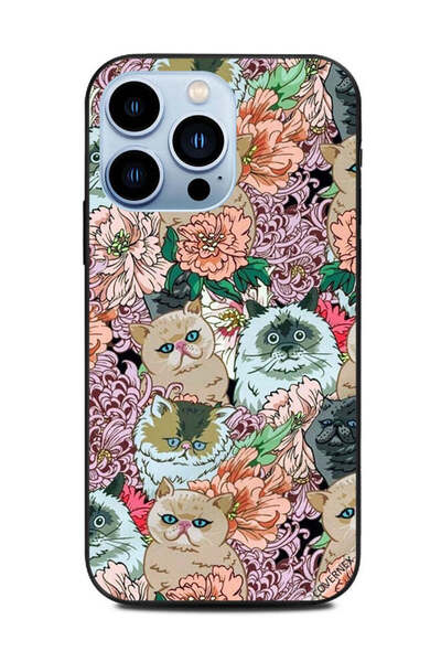 Covernex غطاء حماية لهاتف Apple iPhone 13 Pro - قطط زهرية