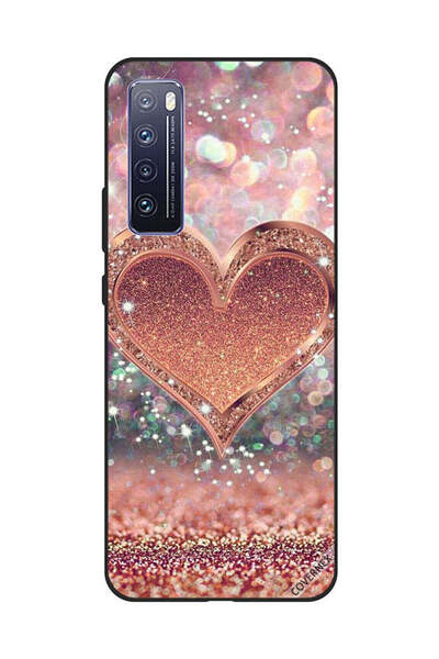 Covernex غطاء حماية لهاتف هواوي نوفا 7 - قلب ذهبي لامع