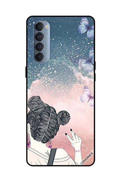 Covernex غطاء حماية لهاتف Oppo Reno 4 Pro فتاة تصنع علامة النصر