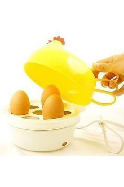 DLC Electric Egg Cooker 350 W – 7‑Egg Capacity in White/Red/Yellow