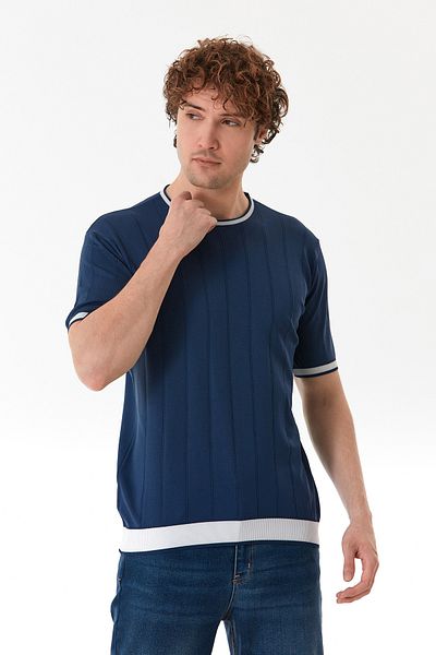 Fulla Moda Tricou cu dungi Crew Neck Knitwear