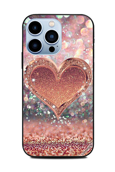 Covernex غطاء حماية لهاتف Apple iPhone 13 Pro - قلب ذهبي لامع