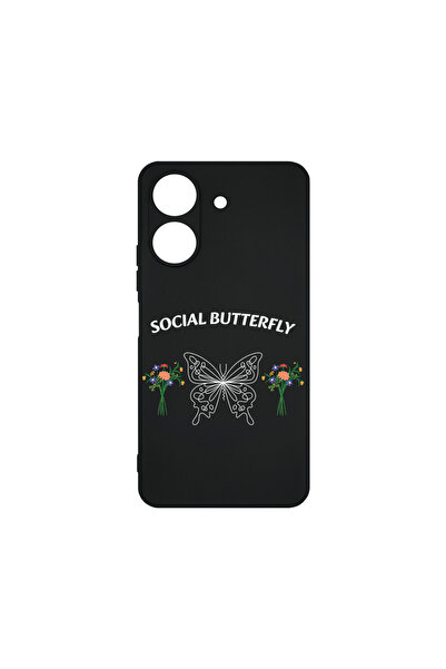 bestcase ® Husa Slim Silicon για Xiaomi Redmi 13C 4G, Social Butterfly, 17361...