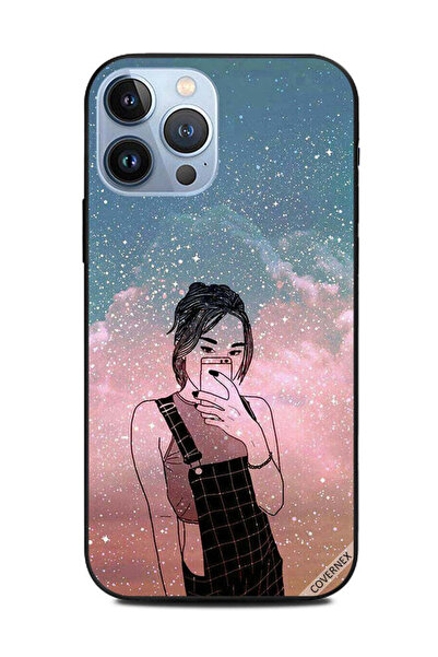 Covernex غطاء حماية لهاتف Apple iPhone 13 Pro Max - فتاة خربشة تصنع صورة شخصية