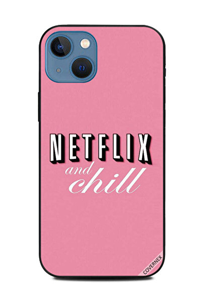 Covernex غطاء حماية لجهاز Apple iPhone 13 Netflix و Chill Pink