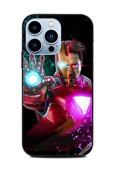 Covernex غطاء حماية لهاتف Apple iPhone 13 Pro Iron Man نصف الوجه مغطى