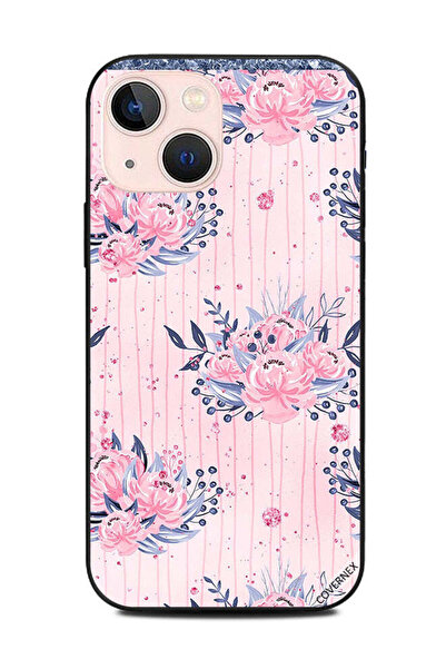 Covernex غطاء حماية لهاتف Apple iPhone 13 Mini بنقشة زهور وردية