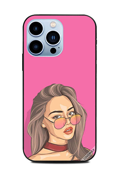 Covernex غطاء حماية لهاتف Apple iPhone 13 Pro أنيق بتصميم فتاة متدرجة من الزجاج