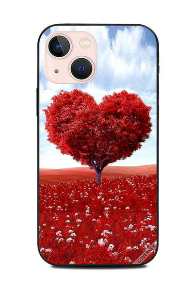 Covernex غطاء حماية لهاتف Apple iPhone 13 Mini - شجرة قلب حمراء