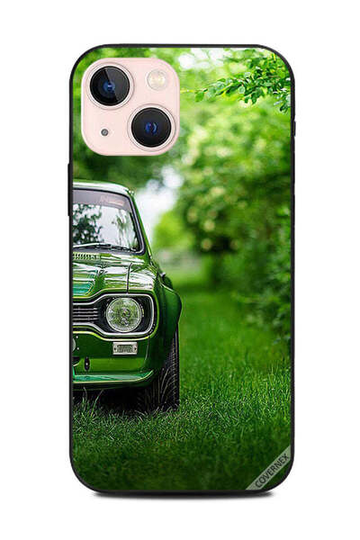 Covernex غطاء حماية لهاتف Apple iPhone 13 Mini، سيارة خضراء في حديقة خضراء