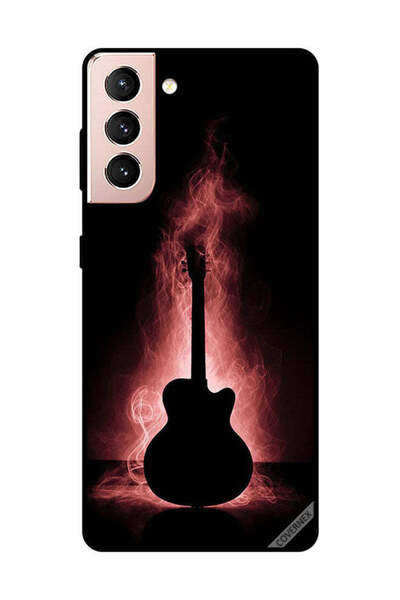 Covernex غطاء حماية لهاتف سامسونج جالاكسي S21 بنقشة انعكاس الجيتار في الظلام