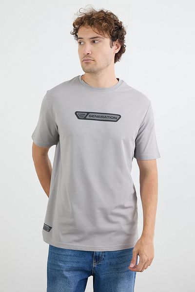Fulla Moda Μπλουζάκι με ανάγλυφο γράμμα γενιάς