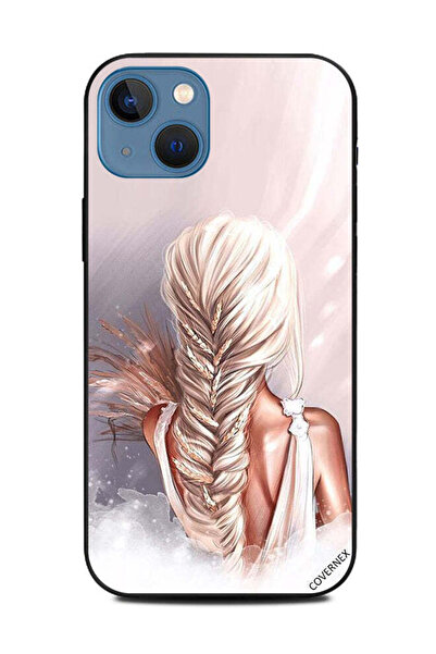 Covernex غطاء حماية لهاتف Apple iPhone 13 - فن فتاة واقفة