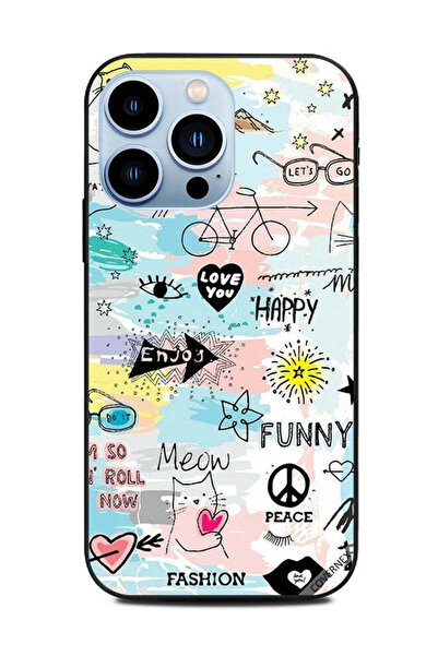 Covernex غطاء حماية لجهاز Apple iPhone 13 Pro Doodle Meow Enjoy