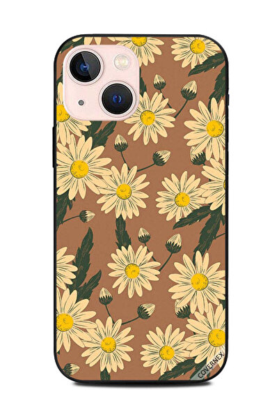 Covernex غطاء حماية لهاتف Apple iPhone 13 Mini بنقشة عباد الشمس باللون الأبيض