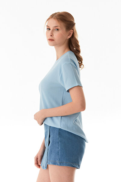 Fulla Moda Μπλουζάκι μεγάλου μεγέθους από ύφασμα με κέντημα αρκουδάκι