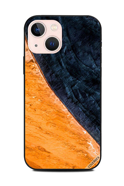 Covernex غطاء حماية لهاتف Apple iPhone 13 Mini بنمط طلاء أصفر وأسود